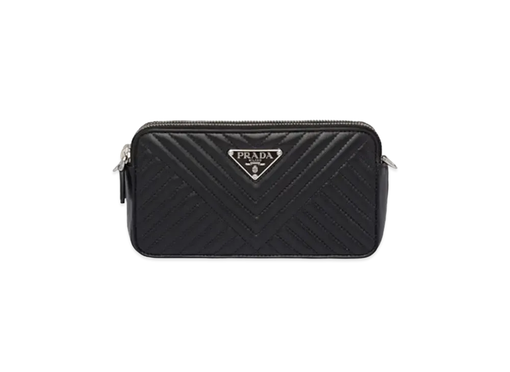 PRADA Nappa Leather Mini Shoulder Bag "Black"