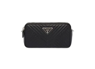 PRADA Nappa Leather Mini Shoulder Bag "Black"