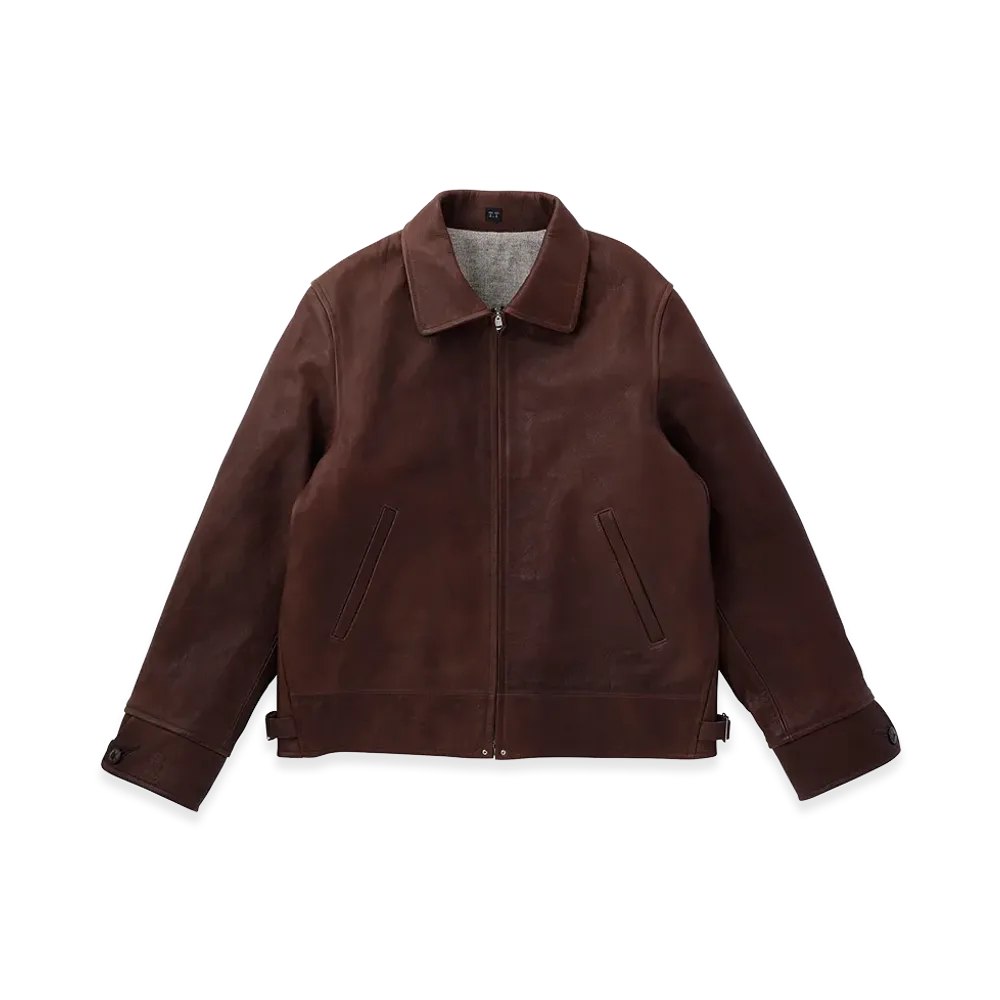 T.T Taiga Takahashi LOT.802 Cossack Leather Jacket "Mud Dyed Brown"