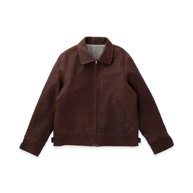 T.T Taiga Takahashi LOT.802 Cossack Leather Jacket "Mud Dyed Brown"