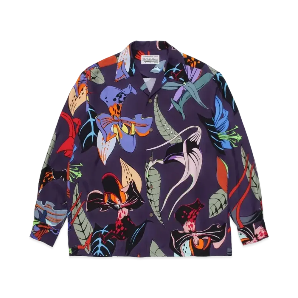 WACKO MARIA HIYATSUKAZU HAWAIIAN SHIRT "Navy"