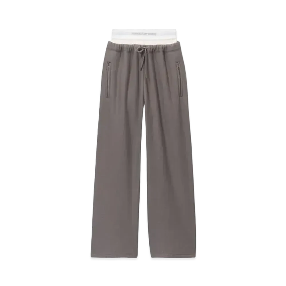Alexander Wang Logo Stretch Sweat Pants "Washed Granite"
