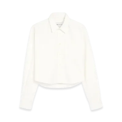 AMI PARIS Women's ami De Coeur Cropped Shirt "White"