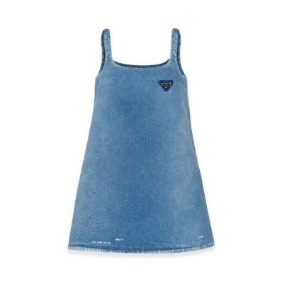 PRADA Women's Organic Denim Mini-Dress "Navy"