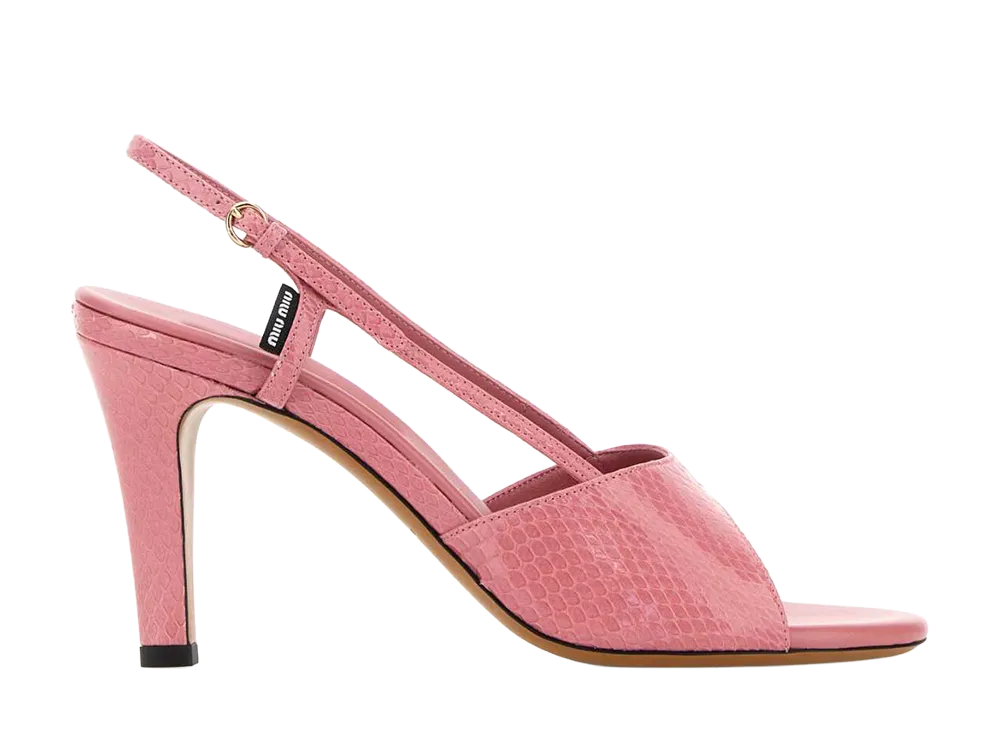 MIU MIU Women's Leather Sandals "Pink"