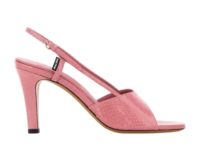 MIU MIU Women's Leather Sandals "Pink"