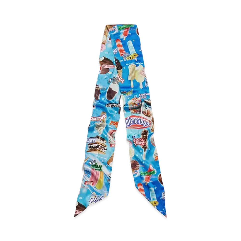 BALENCIAGA Sweet Treat Scarf "Blue"