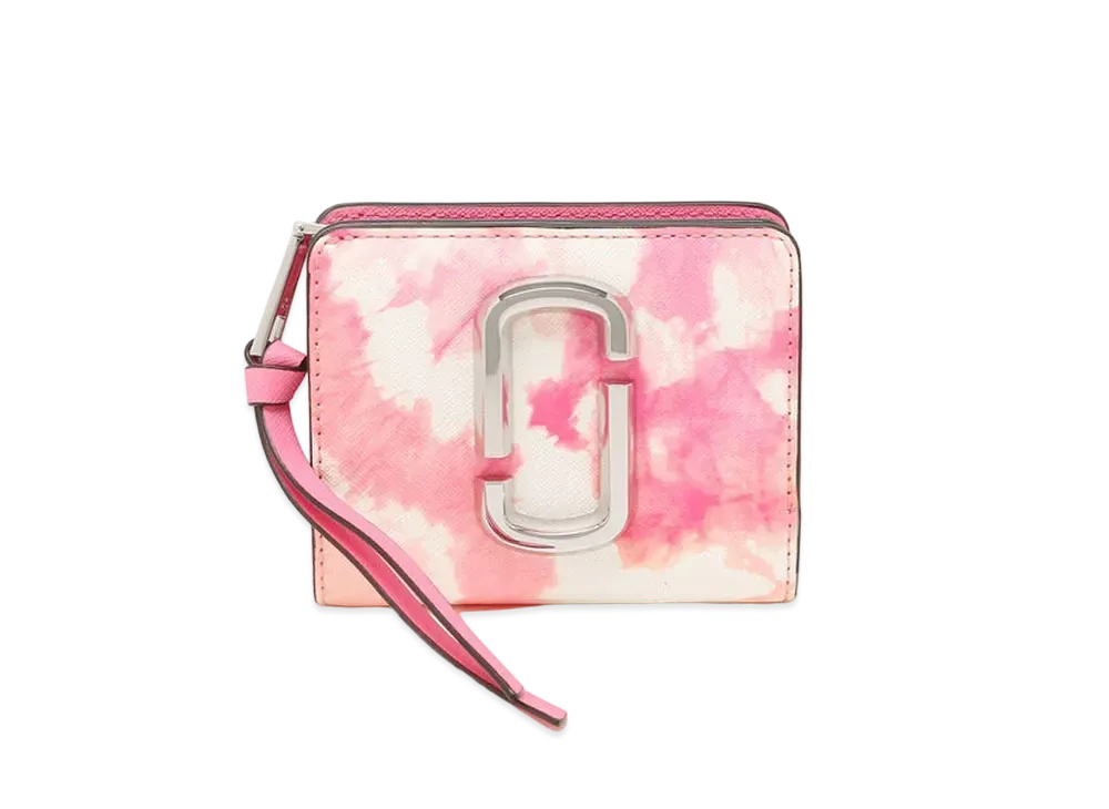 Marc Jacobs The Snapshot Tie Dye Mini Compact Wallet "Pink Multi"