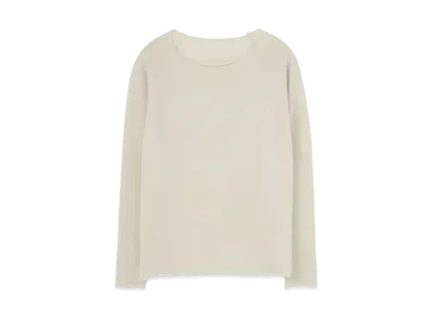 Yohji Yamamoto Y's WOOL PLAIN STITCH ROUND NECK KNIT "Off White"