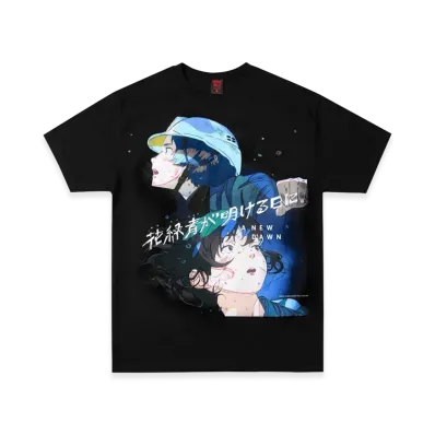 Geeks Rule x A NEW DAWN 15 Silkscreen Printing T Shirt "Black"