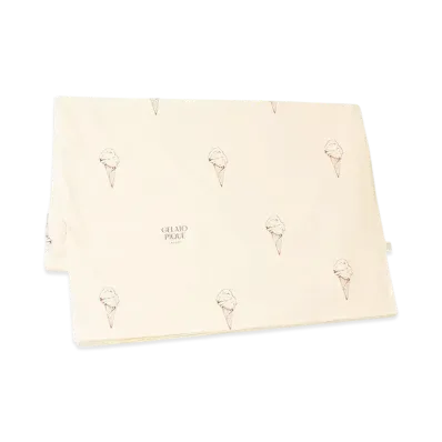 GELATO PIQUE Sleep Ice Pattern Cool Touch Sensation x Pile Reversible Blanket "Ivory"