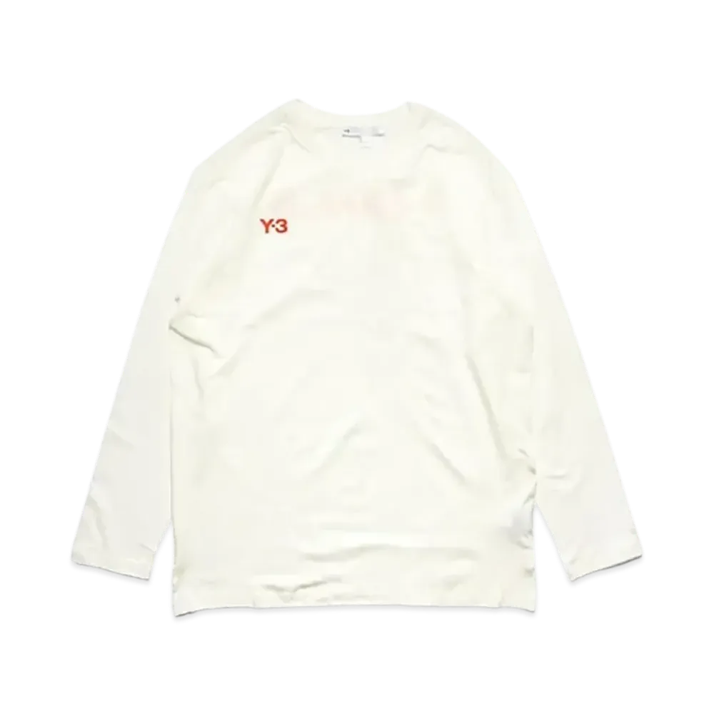 Y-3 U Graphic LS Tee "Core White"