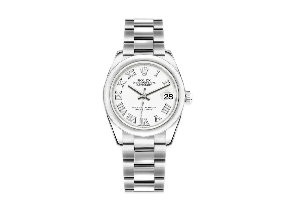 ROLEX Datejust 31 Oyster 31mm "White Roman/Oyster Steel"