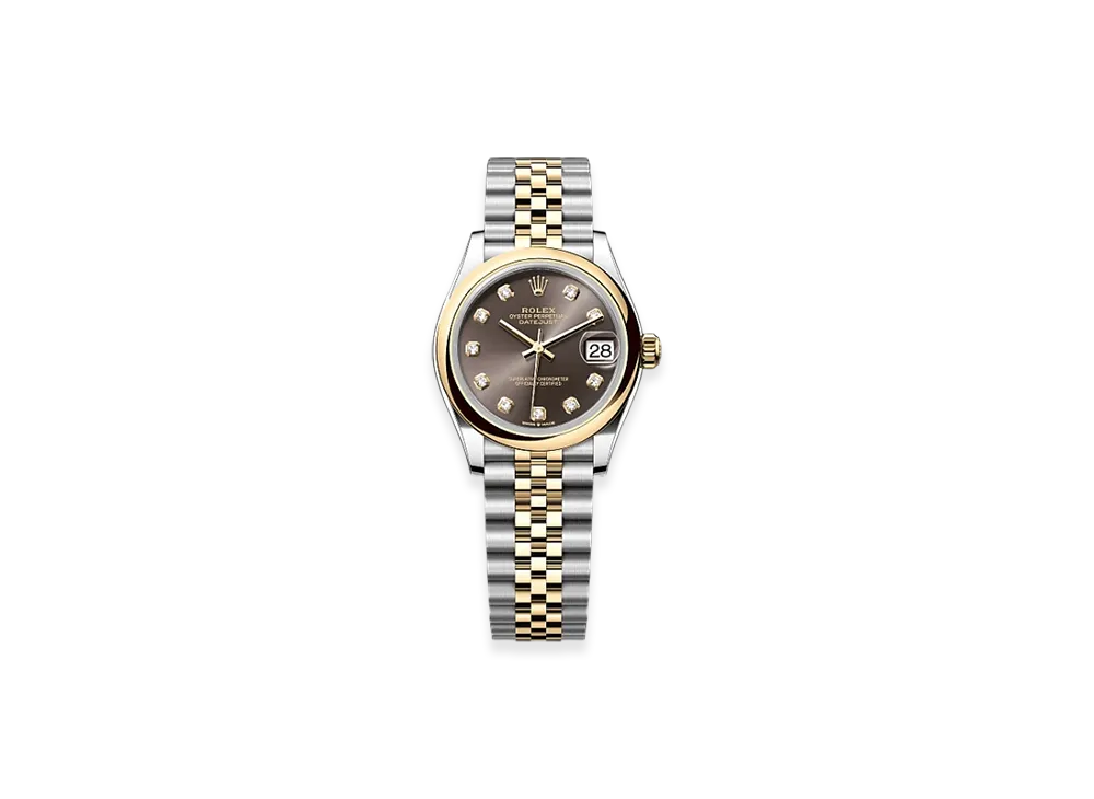 ROLEX Datejust 31mm Oystersteel & Yellow Gold 278243 "Dark Grey"