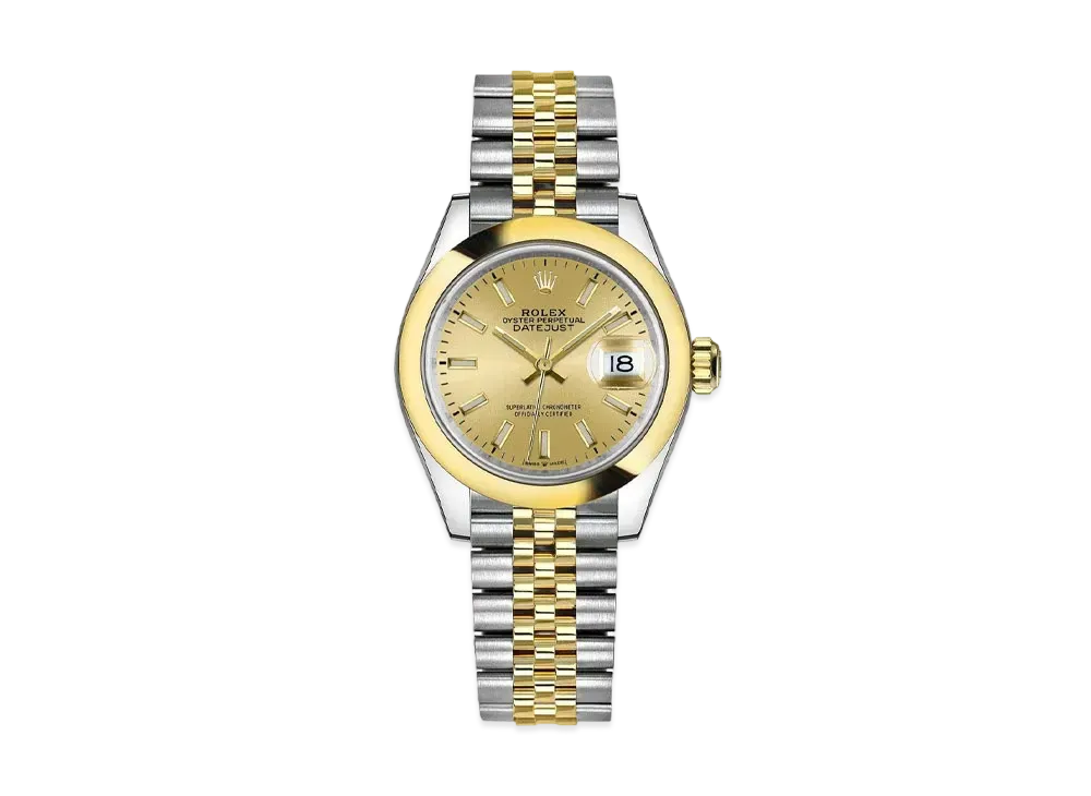 ROLEX Datejust 31 Oyster 31mm "Champagne/Oyster Steel/Yellow Gold"