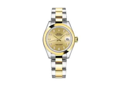 ROLEX Datejust 31 Oyster 31mm 10P Diamonds "Champagne/Oyster Steel/Yellow Gold"