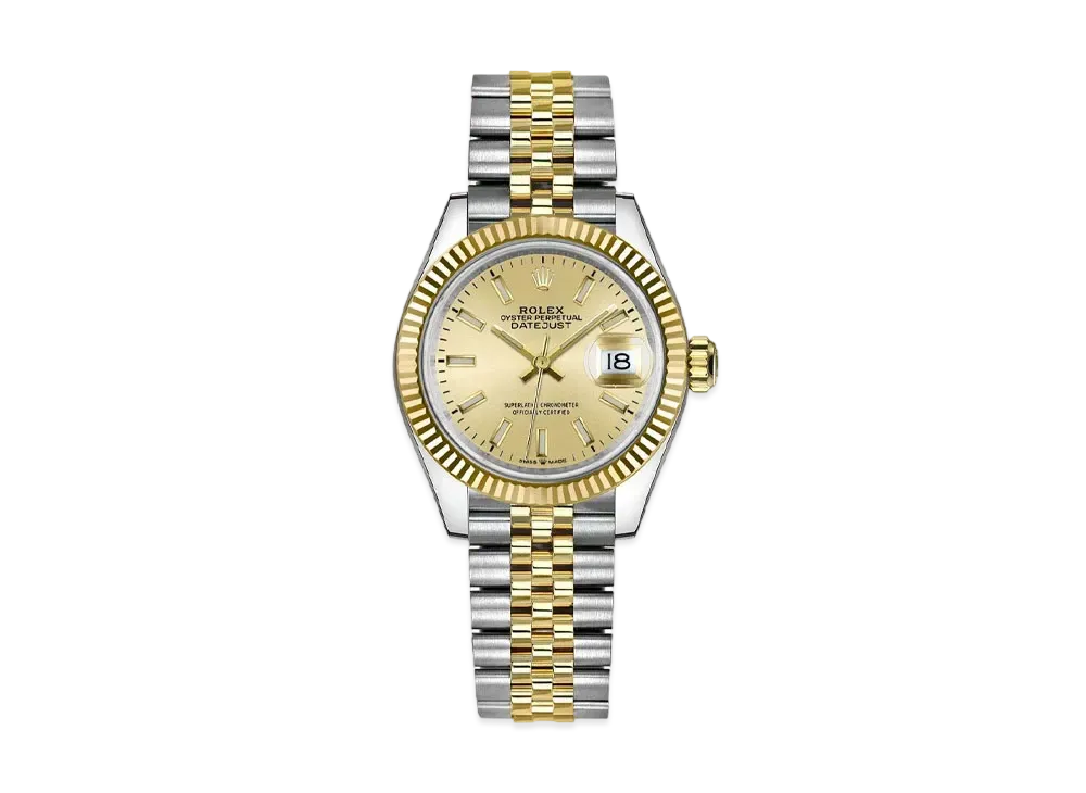 ROLEX Datejust 31 Oyster 31mm "Champagne/Oyster Steel/Yellow Gold"