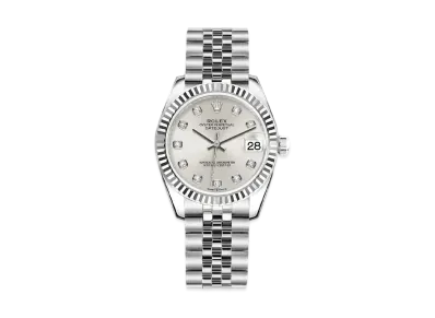 ROLEX Datejust 31 Oyster 31mm 10P Diamonds "Silver/Oyster Steel/White Gold"