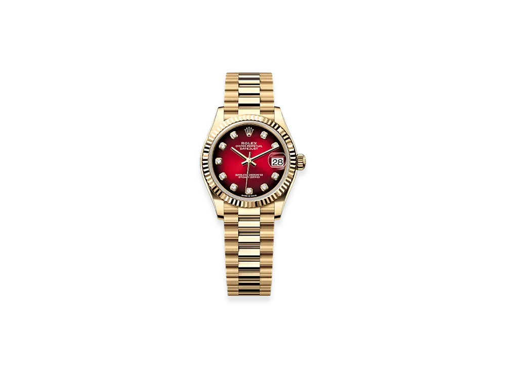 ROLEX Datejust 31mm Yellow Gold 278278 "Red Ombre"