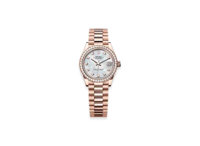 ROLEX Datejust 31mm Everose Gold Diamond 278285RBR "White Mother-of-Pearl"