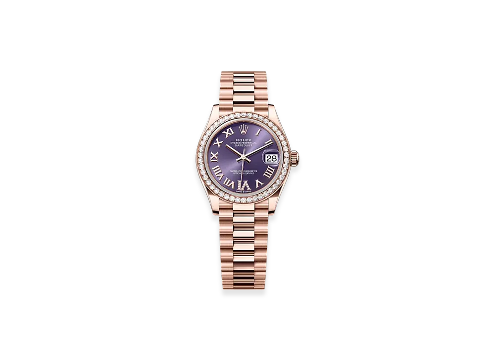 ROLEX Datejust 31mm Everose Gold Diamond 278285RBR "Aubergine"