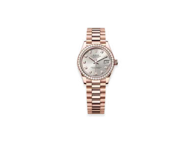 ROLEX Datejust 31mm Everose Gold Diamond 278285RBR "Silver"