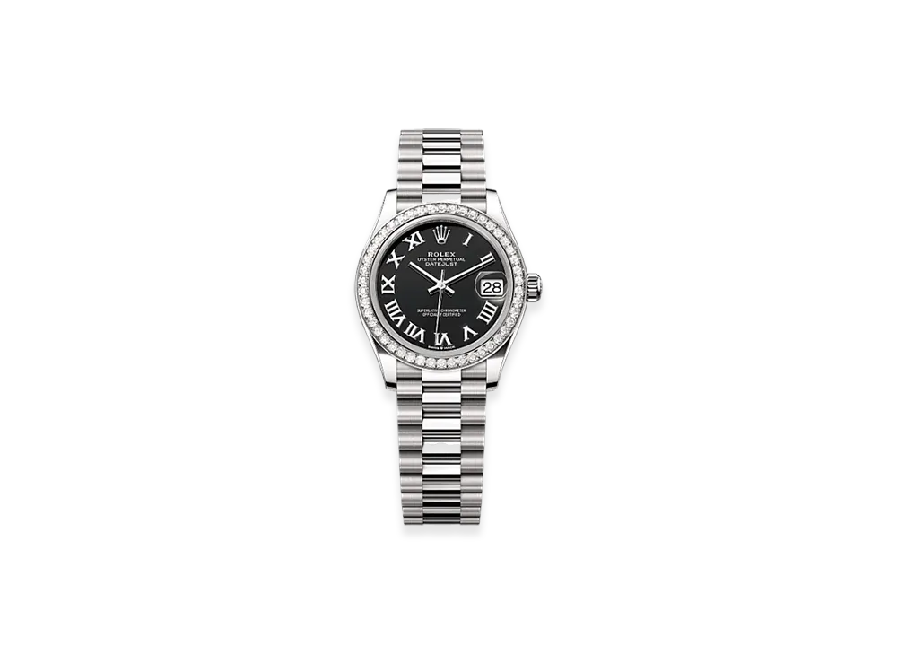 ROLEX Datejust 31mm White Gold Diamond 278289RBR "Bright Black"