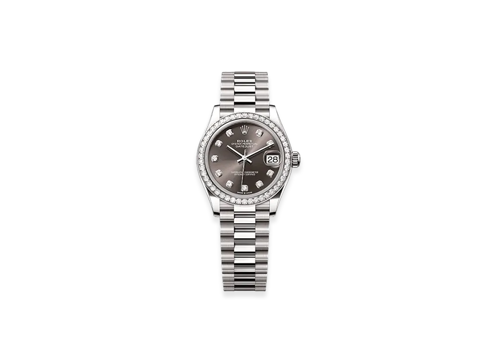 ROLEX Datejust 31mm White Gold Diamond 278289RBR "Dark Grey"