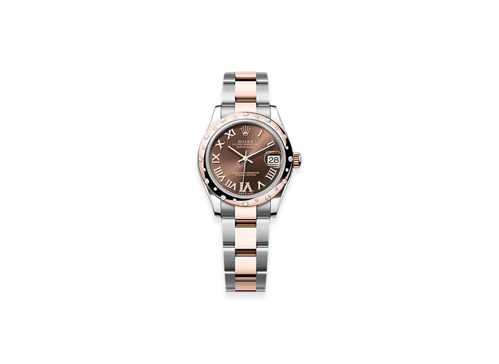 ROLEX Datejust 31mm Oystersteel & Everose Gold Diamond 278341RBR "Chocolate"
