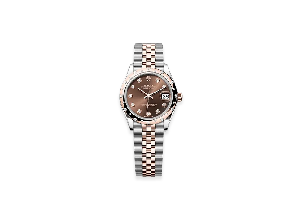 ROLEX Datejust 31mm Oystersteel & Everose Gold Diamond 278341RBR "Chocolate"