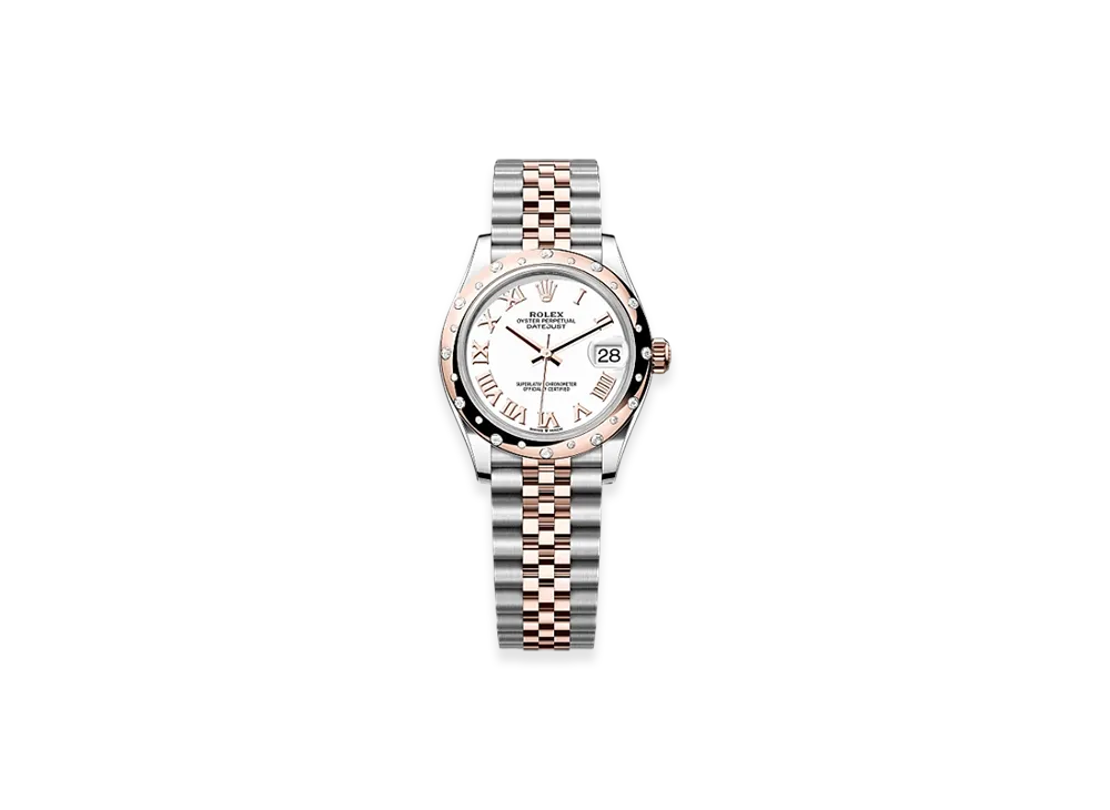 ROLEX Datejust 31mm Oystersteel & Everose Gold Diamond 278341RBR "White"