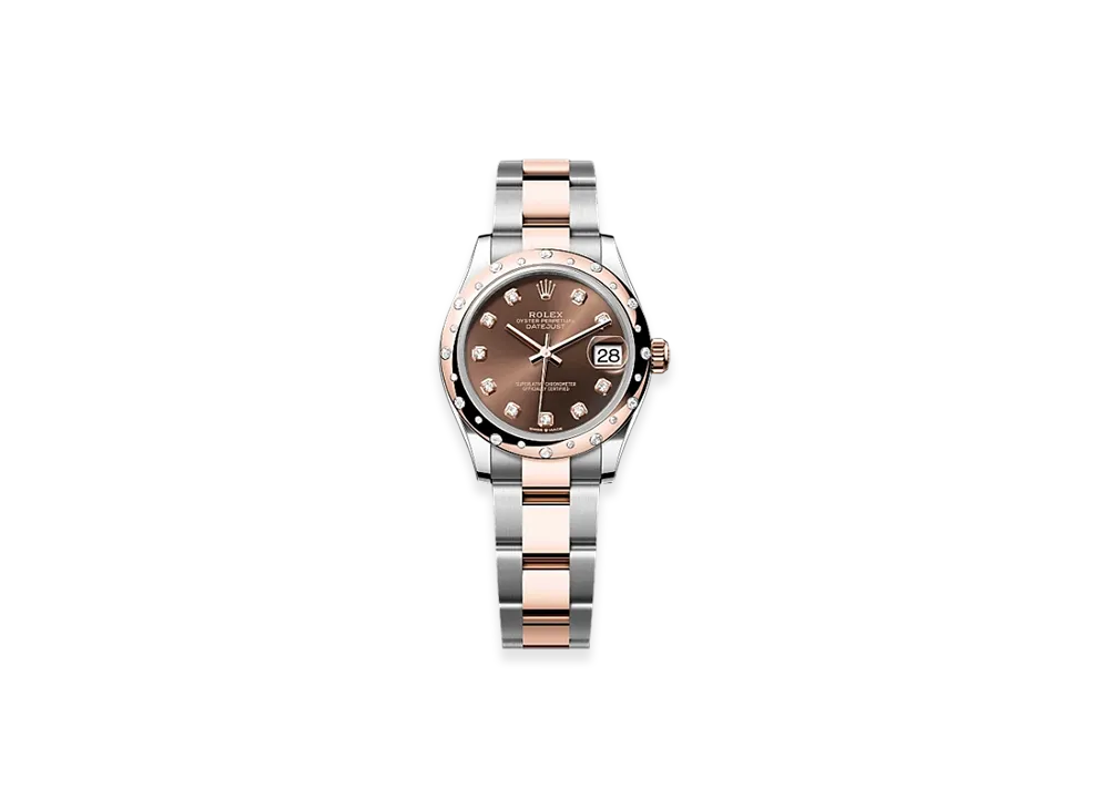 ROLEX Datejust 31mm Oystersteel & Everose Gold Diamond 278341RBR "Chocolate"