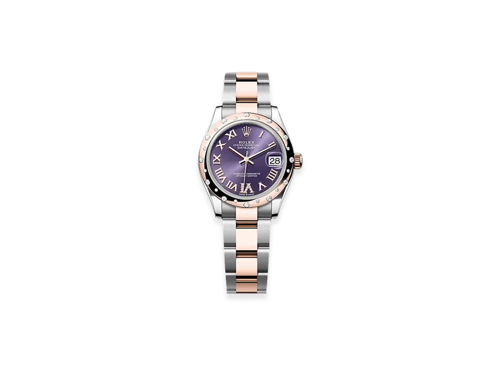 ROLEX Datejust 31mm Oystersteel & Everose Gold Diamond 278341RBR "Aubergine"