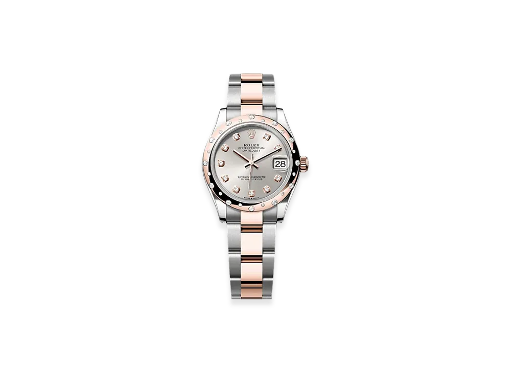 ROLEX Datejust 31mm Oystersteel & Everose Gold Diamond 278341RBR "Silver"
