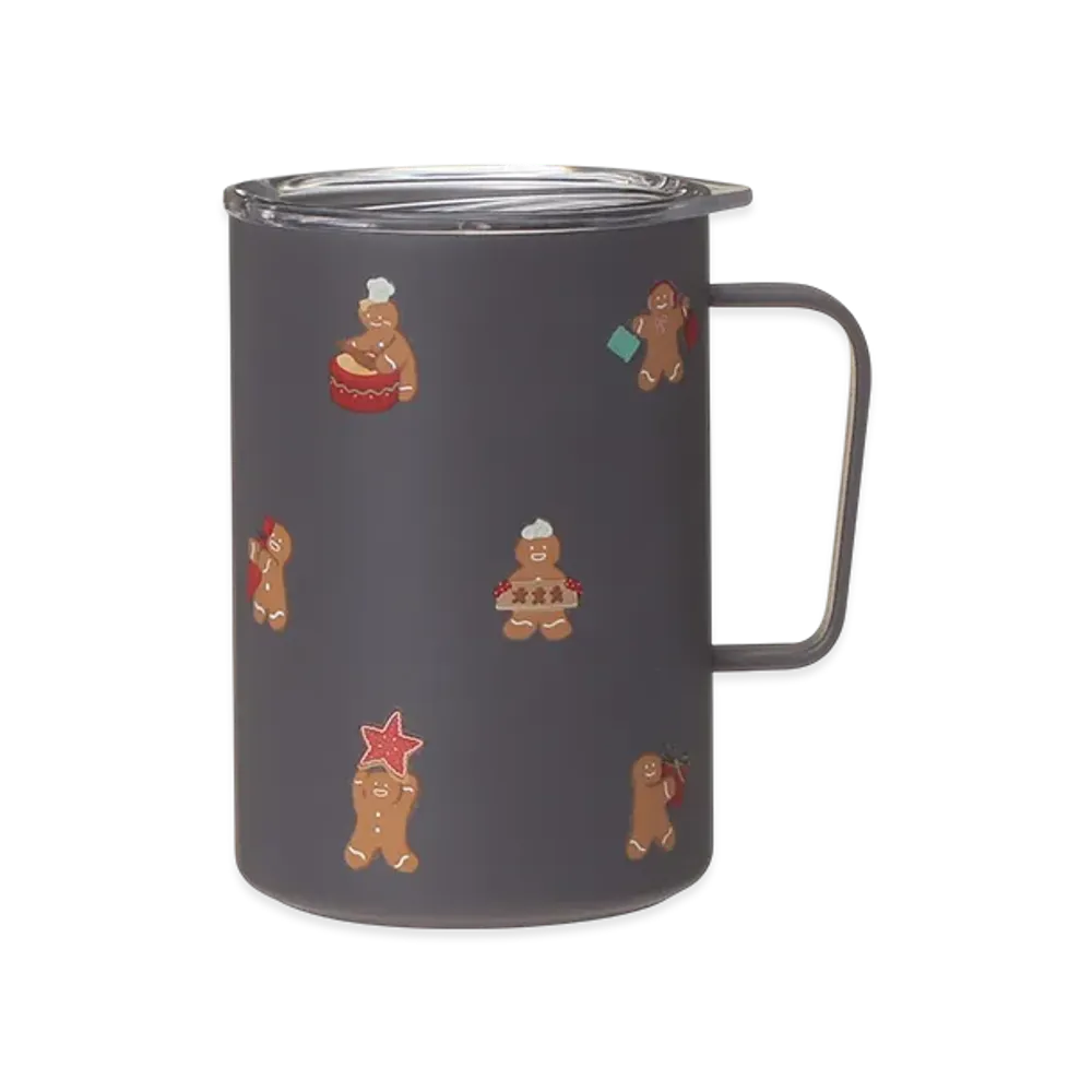 STARBUCKS Holiday 2025 Stainless Mug Gingerbread Man MiiR 473ml "Charcoal"