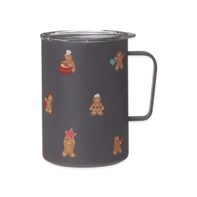 STARBUCKS Holiday 2025 Stainless Mug Gingerbread Man MiiR 473ml "Charcoal"