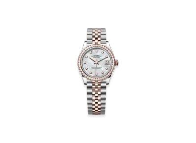 ROLEX Datejust 31mm Oystersteel & Everose Gold Diamond 278381RBR "White Mother-of-Pearl"