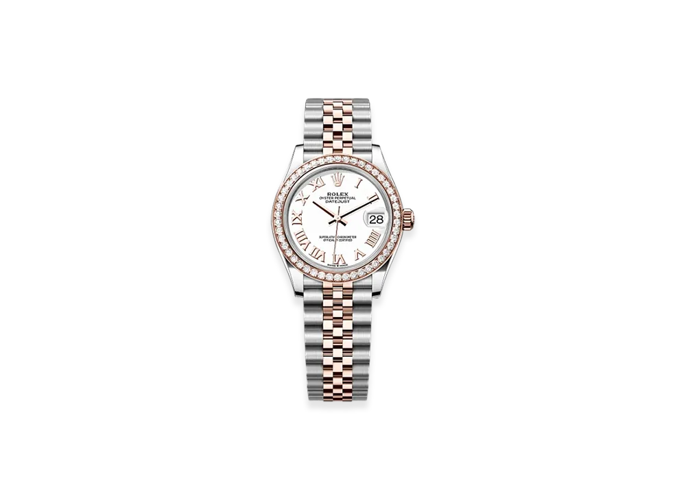 ROLEX Datejust 31mm Oystersteel & Everose Gold Diamond 278381RBR "White"