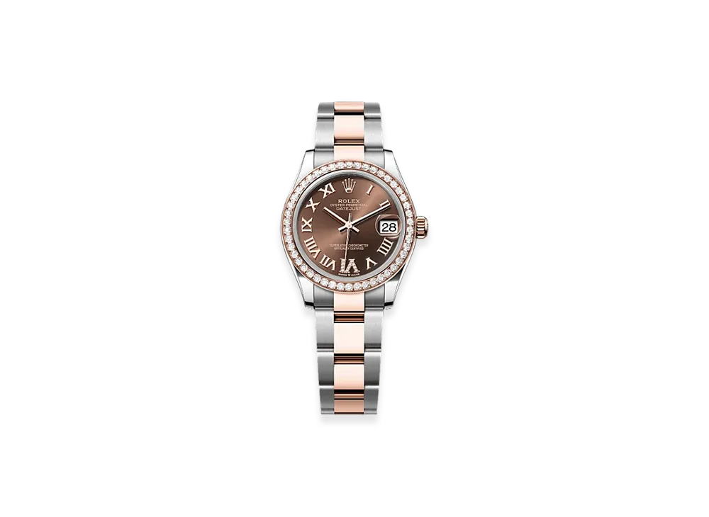 ROLEX Datejust 31mm Oystersteel & Everose Gold Diamond 278381RBR "Chocolate"