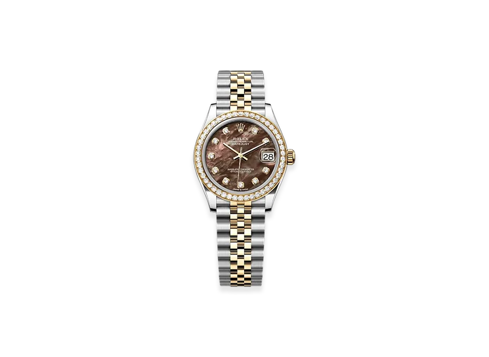 ROLEX Datejust 31mm Oystersteel & Yellow Gold Diamond 278383RBR "Black Mother-of-Pearl"
