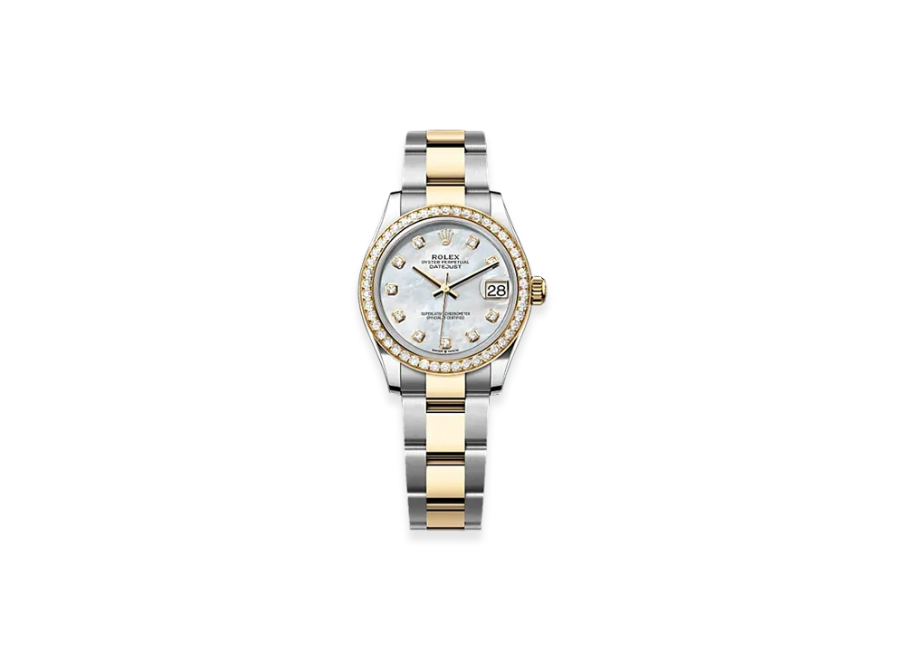 ROLEX Datejust 31mm Oystersteel & Yellow Gold Diamond 278383RBR "White Mother-of-Pearl"