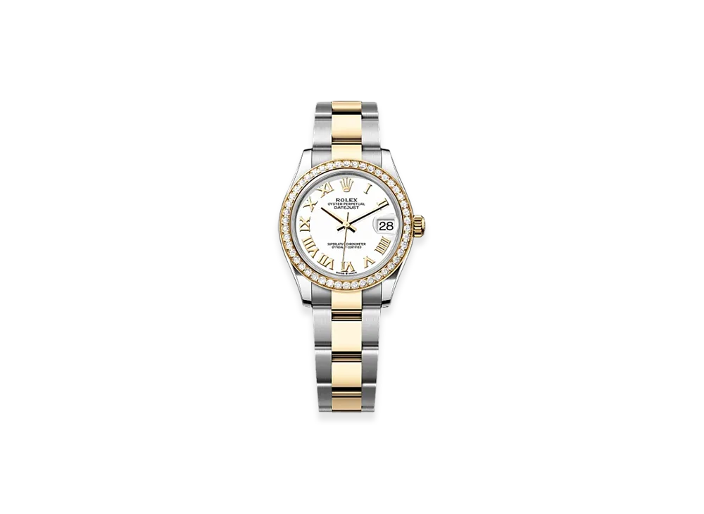 ROLEX Datejust 31mm Oystersteel & Yellow Gold Diamond 278383RBR "White"