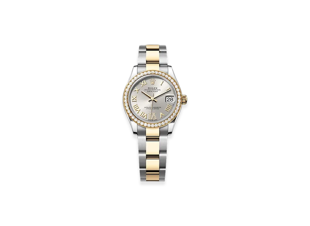 ROLEX Datejust 31mm Oystersteel & Yellow Gold Diamond 278383RBR "Silver"