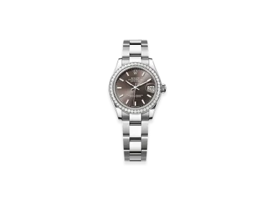 ROLEX Datejust 31 Oystersteel & White Gold Diamonds "Brown"