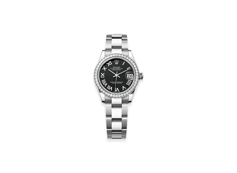 ROLEX Datejust 31 Oystersteel & White Gold Diamonds "Black"