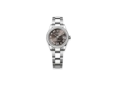 ROLEX Datejust 31 Oystersteel & White Gold Diamonds "Brown"