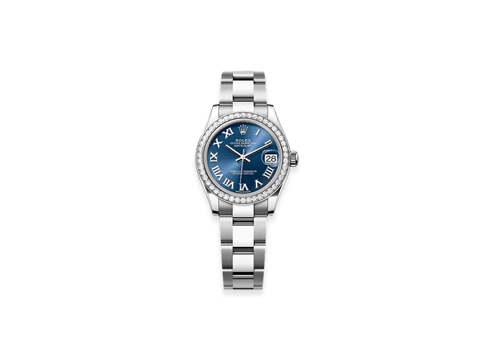 ROLEX Datejust 31 Oystersteel & White Gold Diamonds "Blue"