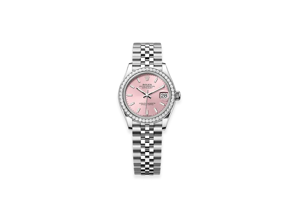 ROLEX Datejust 31 Oystersteel & White Gold Diamonds "Pink"