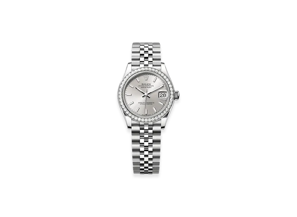ROLEX Datejust 31 Oystersteel & White Gold Diamonds "Grey"