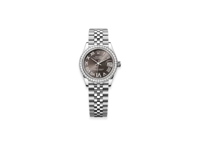 ROLEX Datejust 31 Oystersteel & White Gold Diamonds "Brown"